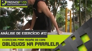 Abdominal para oblíquos na barra paralela